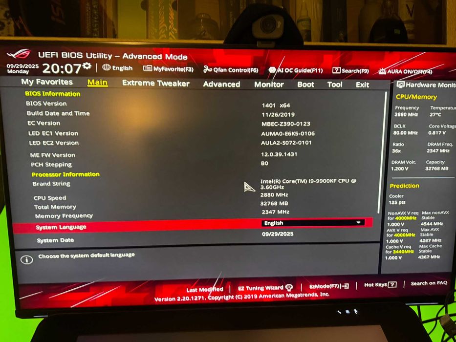 zestaw PC  i9 9900KF i GeForce GTX 1080 Ti msi