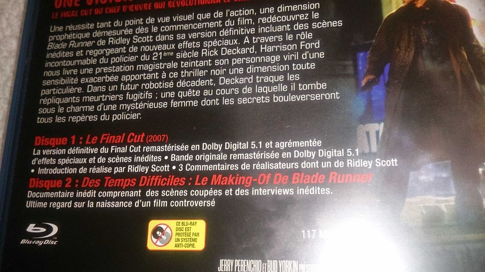 blade runner - perigo iminente (blu ray) edição especial 2 discos