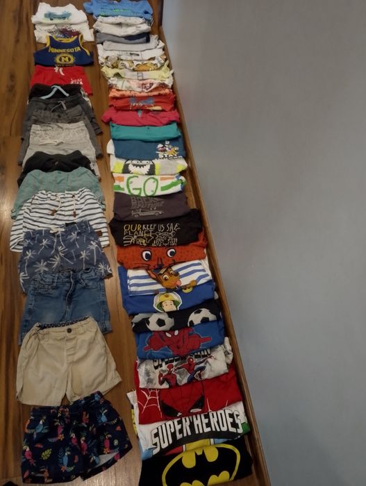 Paka ubrań 80 szt.dla chłopca 92-98 cm