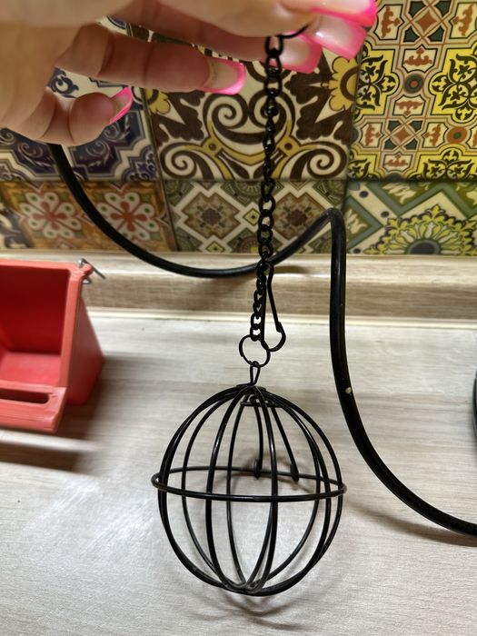 Игрушка для попугая + кормушка для попугая зоотовары в клетку