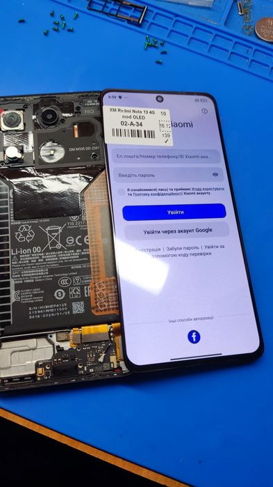 Материнска плата Xiaomi redmi note 13 4g  розборка запчастини плата ка
