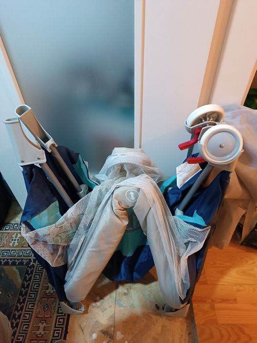 cama viagem com saco transporte 
Cama de viagem compacta quando fechad