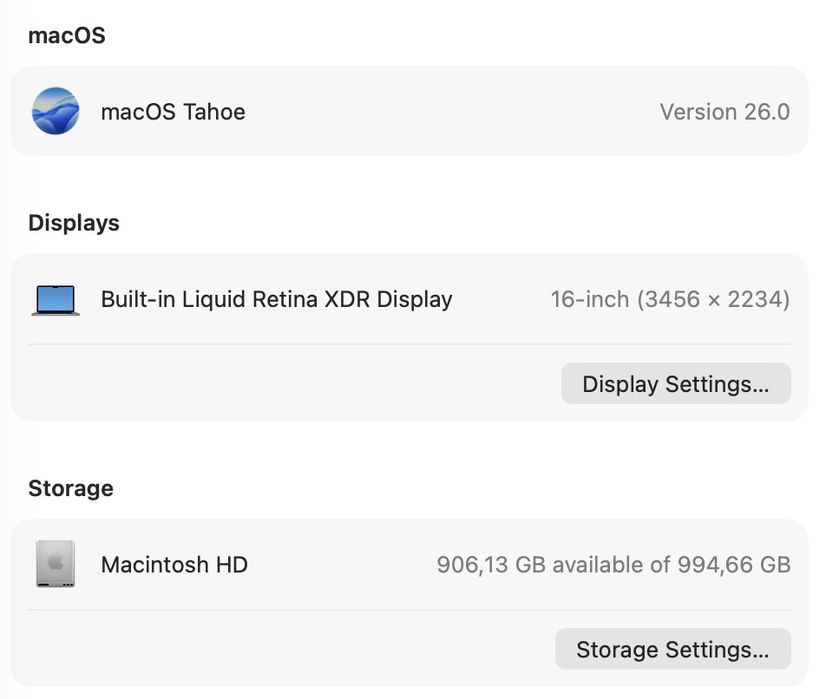 MacBook Pro 16 2021 M1 MAX 32 GPU 64GB RAM 1TB SSD