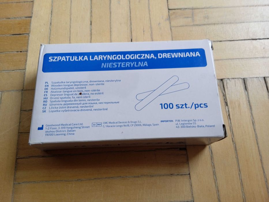 szpatułki larygologiczne dla dzieci