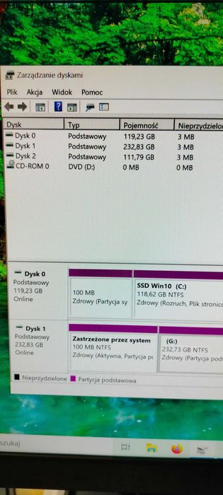 Komputer stacjonarny Lenovo + monitor HP +  klawiatura Dell