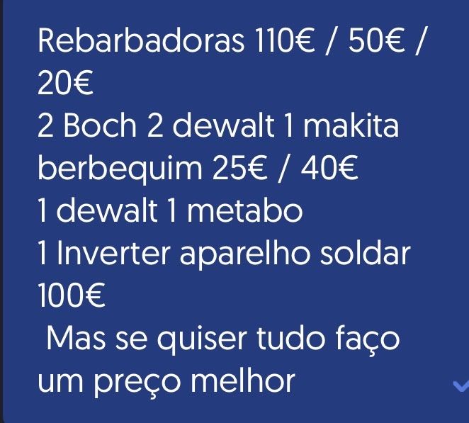 Rebarbadoras e berbequim