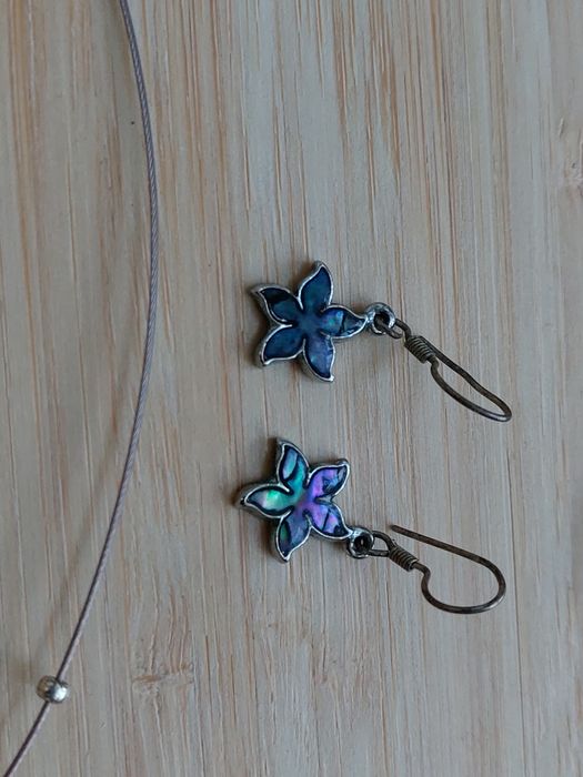 Colares Brincos Pulseira - Tons azul