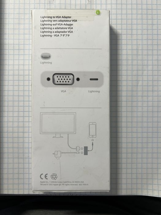 Оригінальний перехідник Lightning to VGA Adapter Model A1439