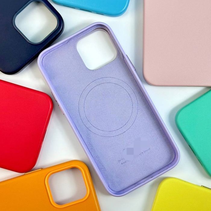 Чехол Leather Case Magsafe на iPhone 15 Pro Max кожаный чохол шкіряний