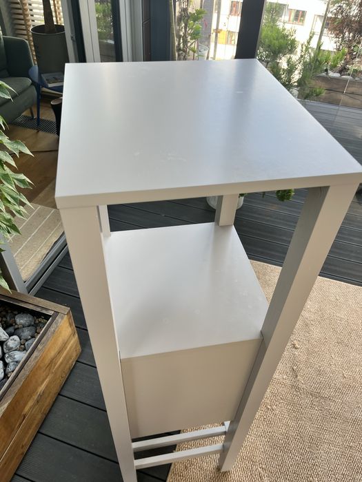 Szara szafka łazienkowa Castorama 40x120