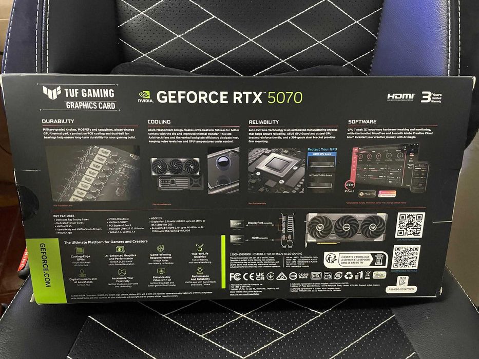 Placa Gráfica Nvidia RTX 5070 ASUS TUF ( Como Nova C / Garantia )