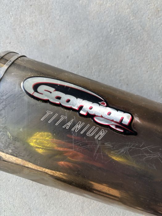 Końcówka wydechu kompletna scorpion titanium flame