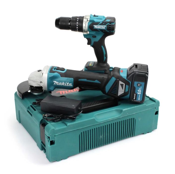 Набор 2 в 1 Makita Болгарка + Шуруповерт DGA504 + DHP485BL