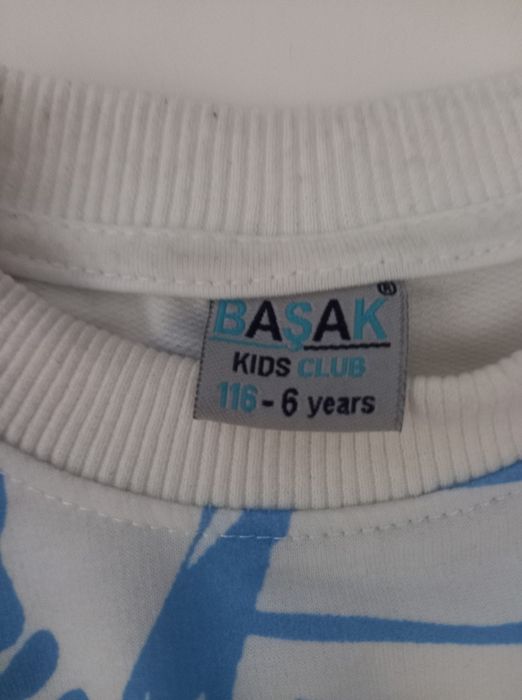 Реглан детский свитшот  белый яркий 98-122