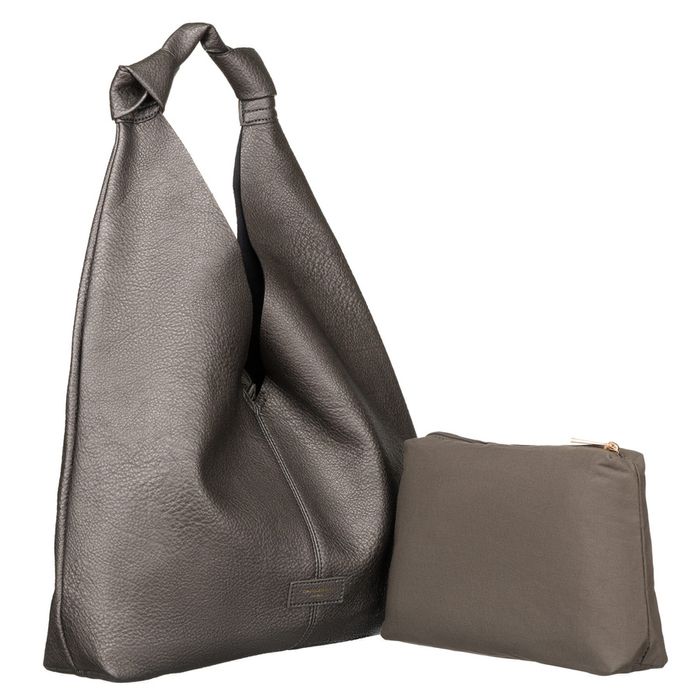 duża torebka-worek ze skóry ekologicznej - david jones