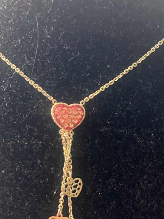 Naszyjnik  z sercem zloto 585