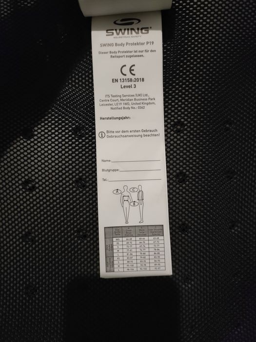 Kamizelka jeździecka ochronna S