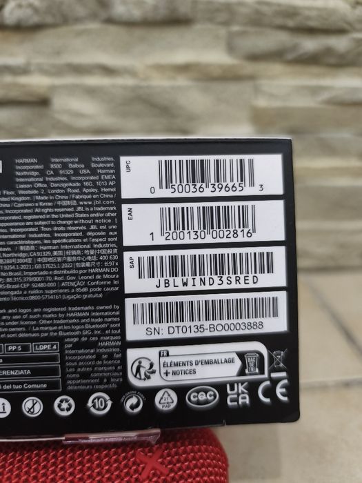 JBL Wind 3S Vermelha