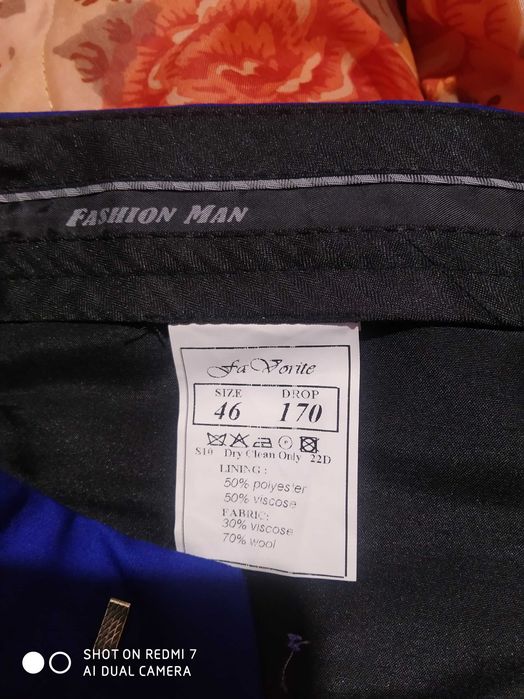 Костюм классический 46 размер двойка мужской новый