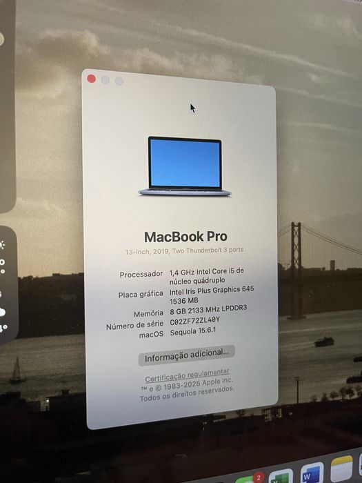 MacBook Pro 2019 - Touch Bar | i5 | 8GB RAM | 128GB SSD