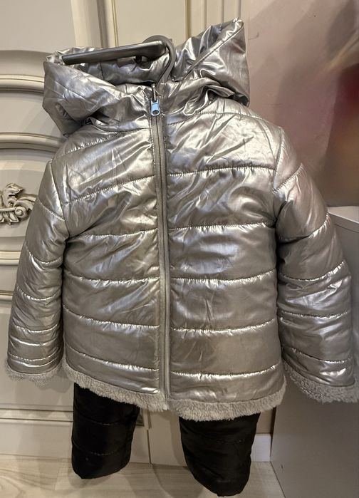 Куртка двох стороння зимня 4-6 років