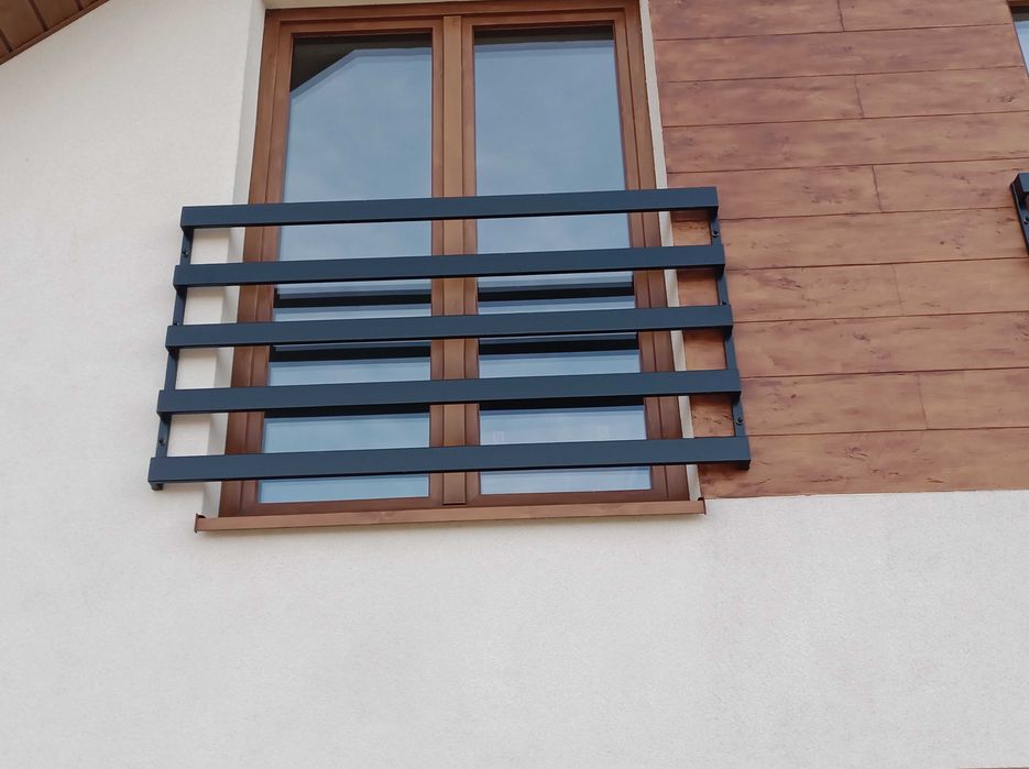 Balustrada francuska balkon francuski zewnętrzna do ściany ocynk ral