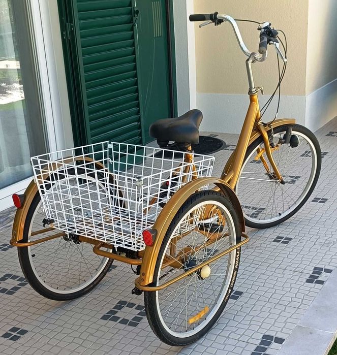 TRICICLO (Bicicleta 3 rodas) para Adultos - com Cesto Traseiro