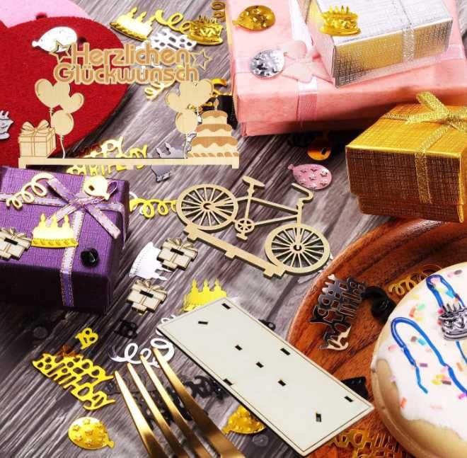 Drewniany prezent na pieniądze rower DIY