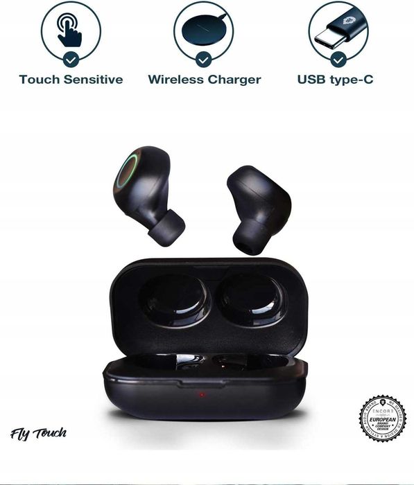 Słuchawki Bezprzewodowe ENCORE FLYTOUCH Indukcja IPX5 Głęboki Bas