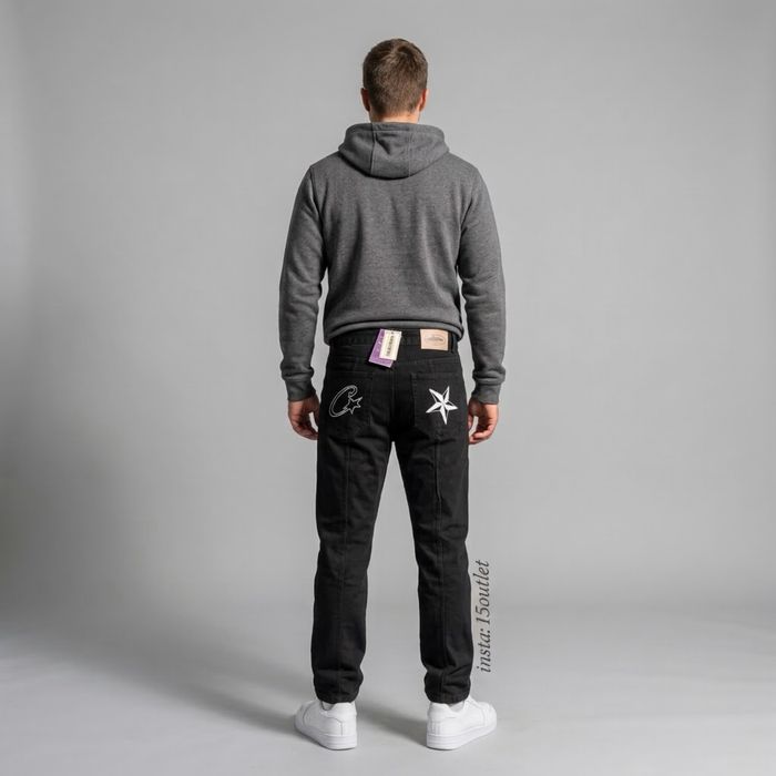 Джинси Corteiz C-Star Denim Regular fit Кортез Штани Чорні