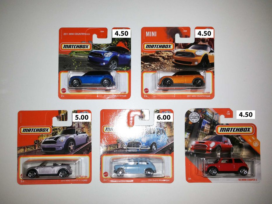 Mini Cooper - Carros da Marca Matchbox e Hot Wheels escala 1/64