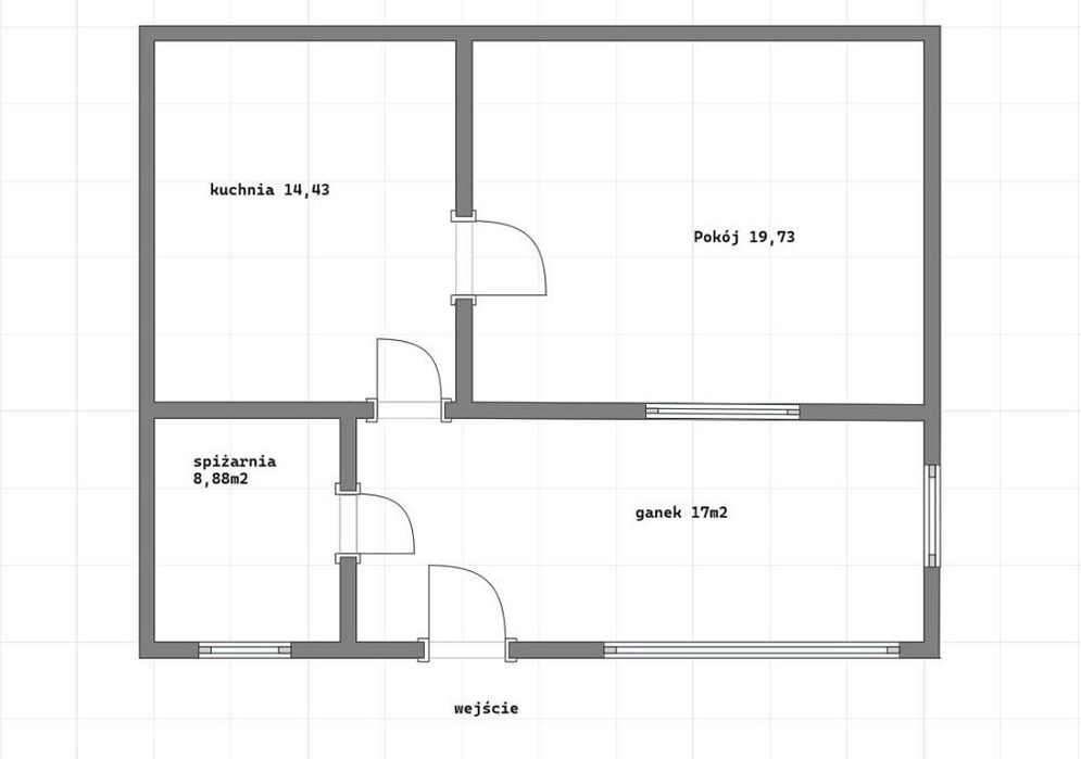 DOM 43m2/Działka 0,1106HA/garaż z kanałem/Uchanie