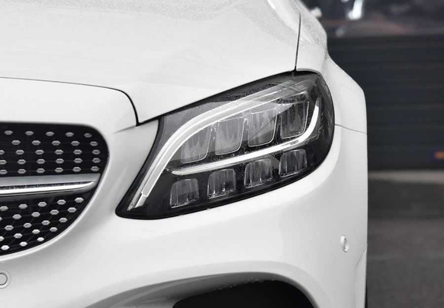 Vidro capa lente farol principal - 2019-2021 Mercedes Benz W205 Classe C C180 C200 C220 C300 - Esqeurda & Direita