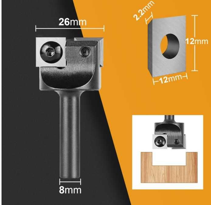 Frez czołowy, uchwyt 8mm, średnica 26mm SpeTool