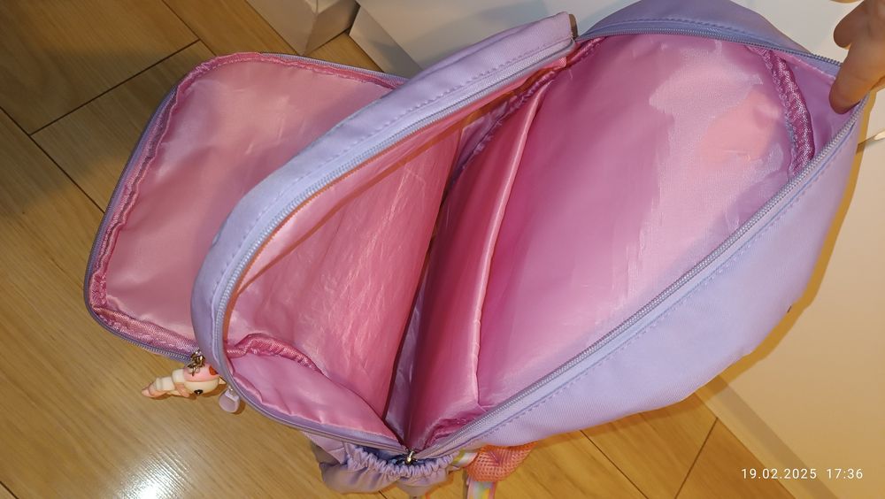 Duży plecak dla dziewczynki fioletowy