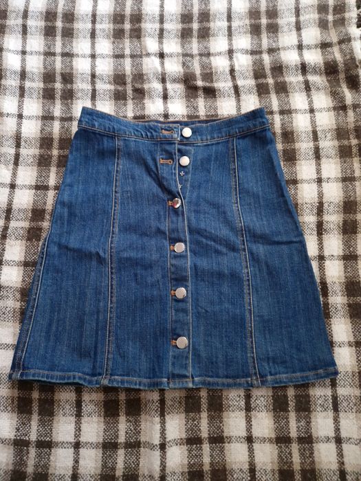 Джинсова жіноча коротка юбка