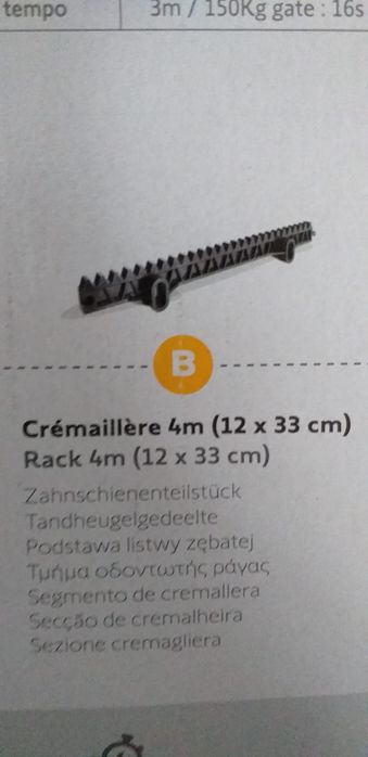 Listwa zębata do bramy przesuwnej. 12sztuk po 33cm