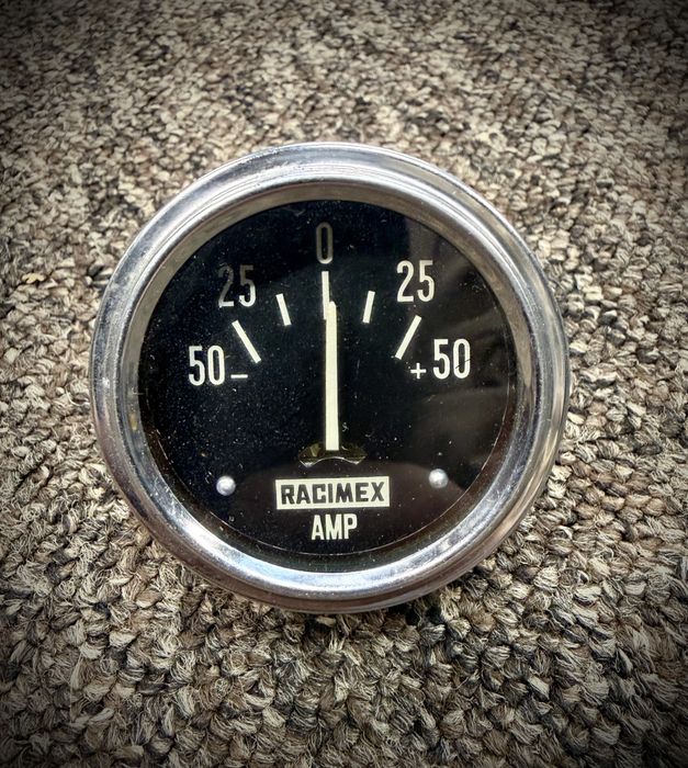 Nowy(nos)wskaźnik/amperomierz Racimex- Oldtimer/Youngtimer.