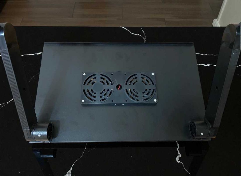 Столик для ноутбука Laptop Table T8 з двома кулерами для охолодження