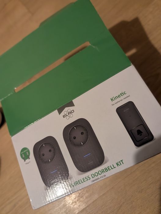 Campainha cinética sem fios DB4000 - com receptor enchufável com tomada de corrente -Pilhas
