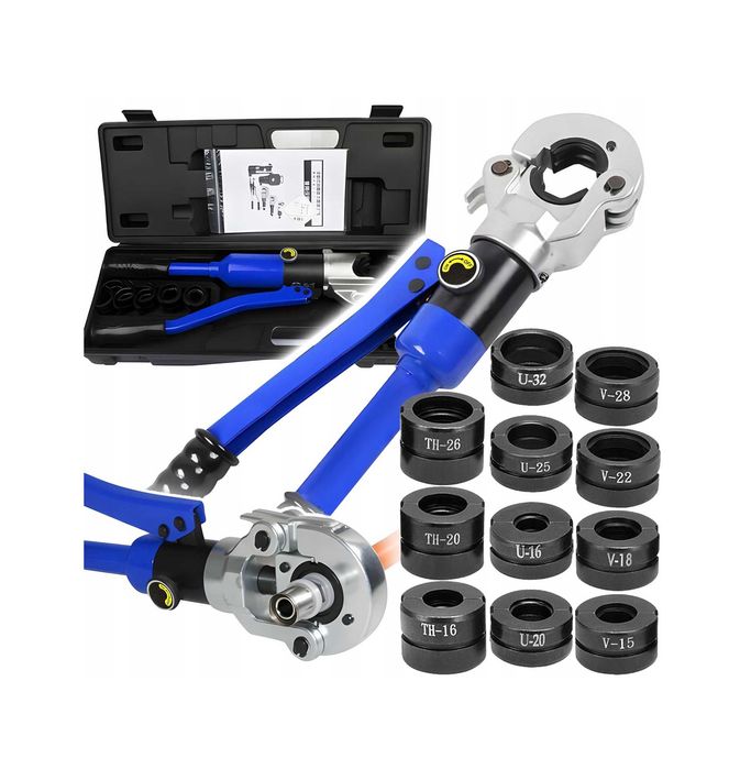 Praska ZACISKARKA HYDRAULICZNA Ręczna DO RUR PEX 12T Matryce Pert U 16 - 32