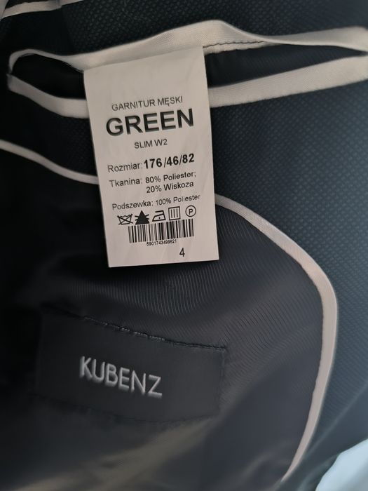 Garnitur marynarka spodnie Kubenz butelkowa zieleń