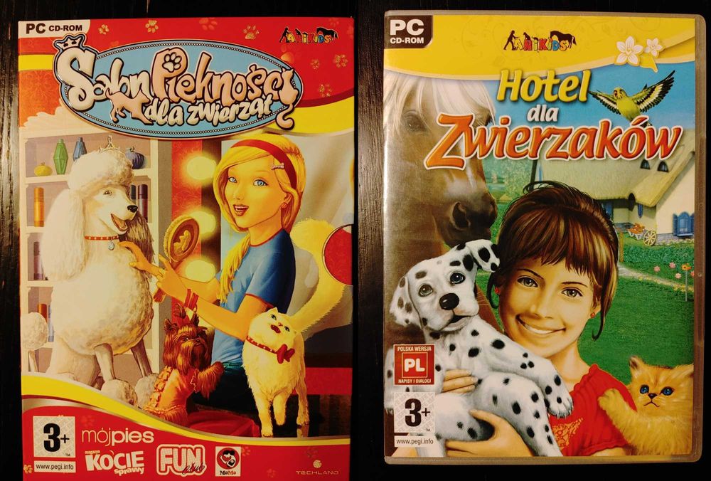 Salon Piękności dla Zwierząt + Hotel dla Zwierzaków - 2 gry na PC