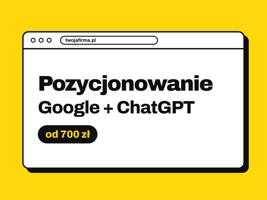 Pozycjonowanie Stron w Google | Mapy | ChatGPT - Realne wyniki