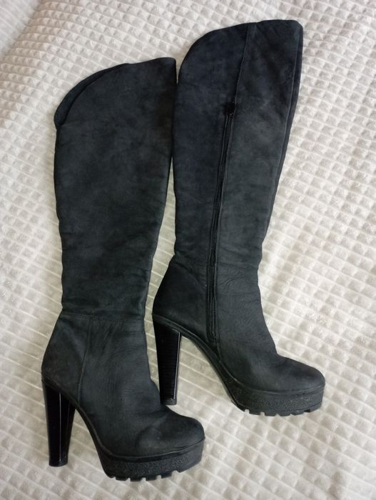 Ботфорти жіночі сапоги натуральна шкіра 39 р