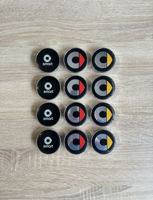 Conjunto 4 Centros Jantes Smart 56mm 60mm