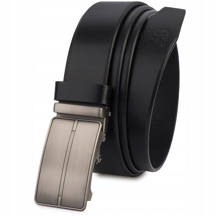 Pasek męski skórzany do spodni automat elegancki skóra premium 120 130