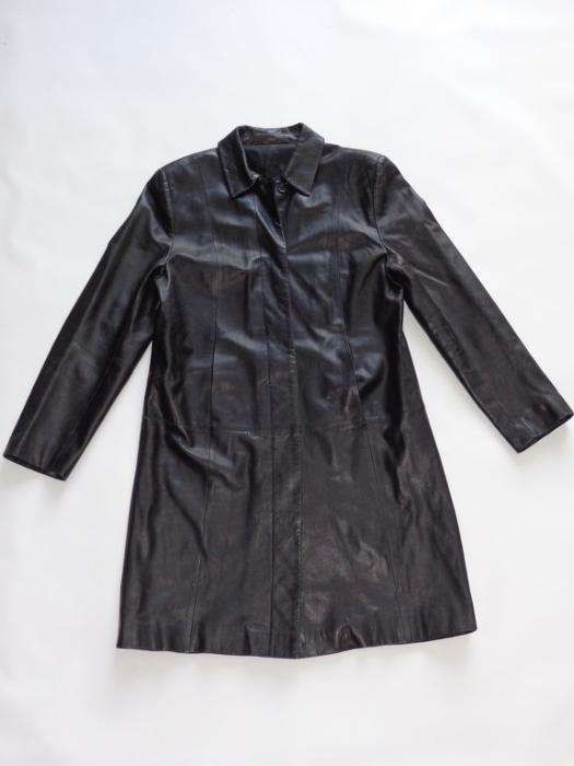 Marks&Spencer oryginalny płaszcz skórzany r. 40 super stan
