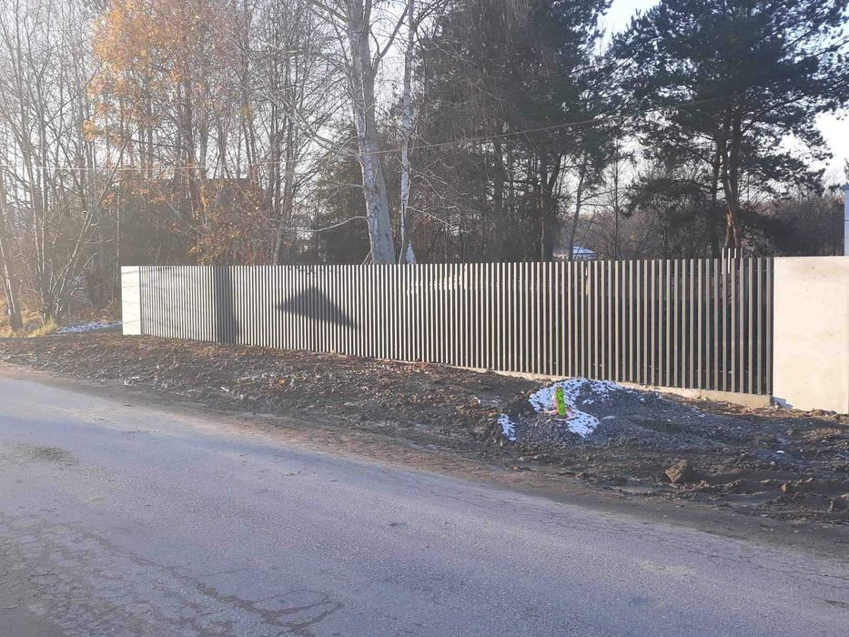 Ogrodzenie Palisadowe Pionowe Blok Monolityczne Bloki Betonowe Oporowe