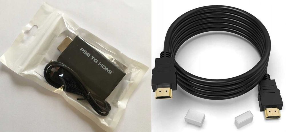 Konwerter PS2 do HDMI + Kabel HDMI * Serwis Konsol VideoPlay Wejherowo